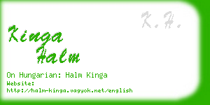 kinga halm business card